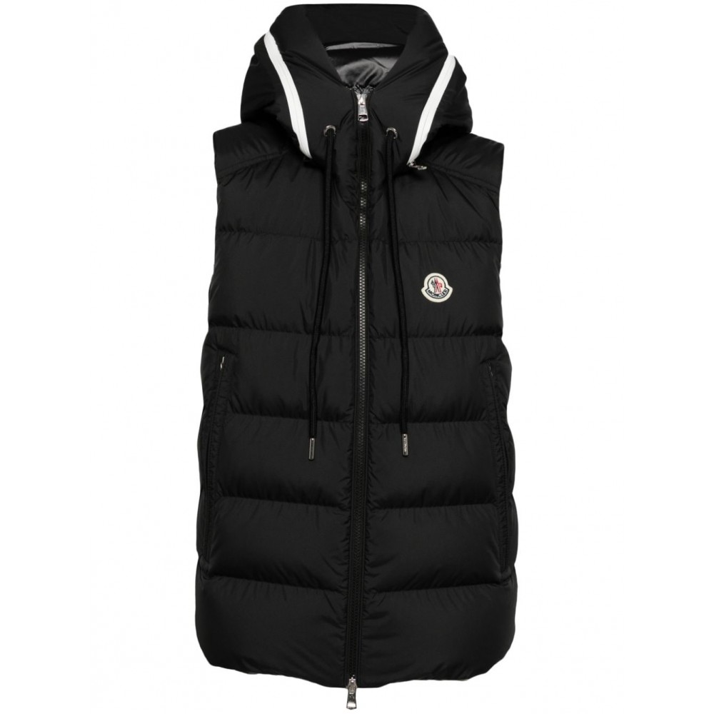 Moncler Logo Patch Vest Black MCS28773