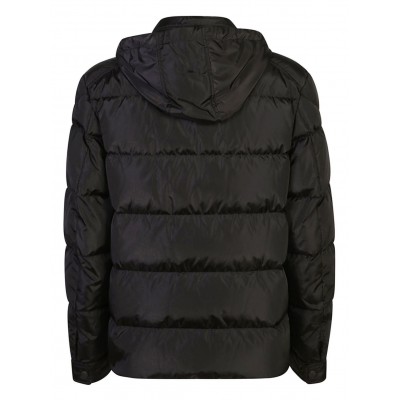 Moncler logo-patch Hooded Jacket Black MCS28965