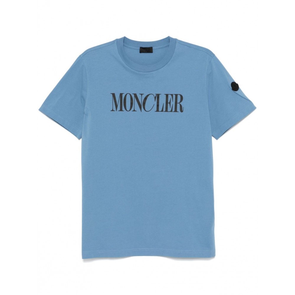 Moncler logo-print T-shirt Blue MCS29158