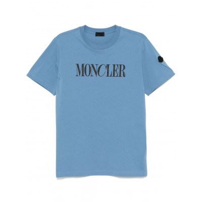 Moncler logo-print T-shirt Blue MCS29158