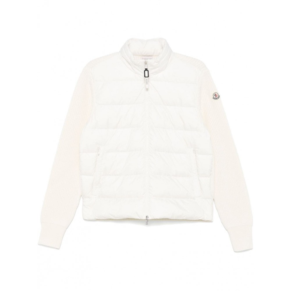 Moncler Padded zip-up Hooded Jacket White MCS29342