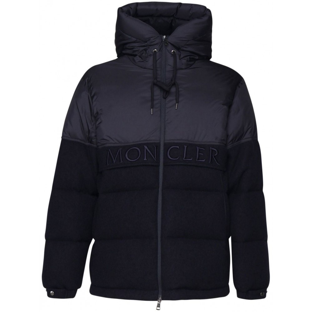 Moncler logo-patch Hooded Jacket Blue MCS28967