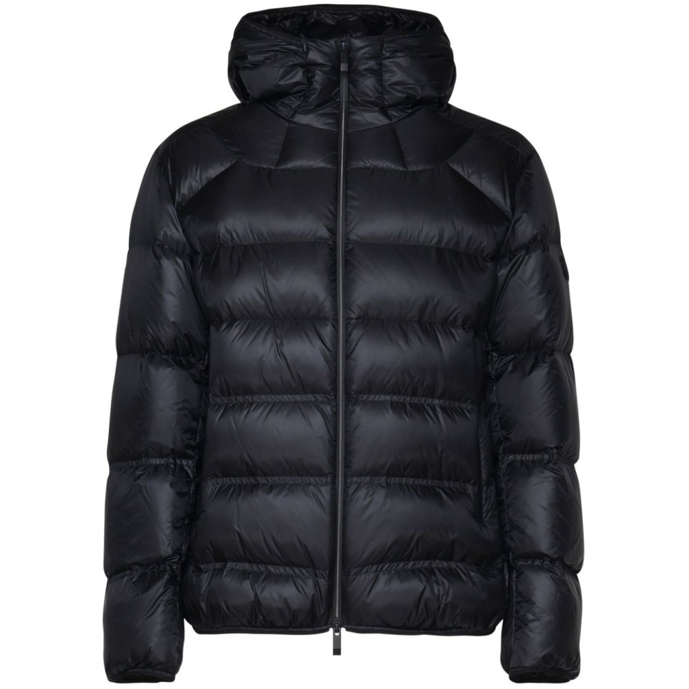 Moncler logo-patch Hooded Jacket Black MCS28964