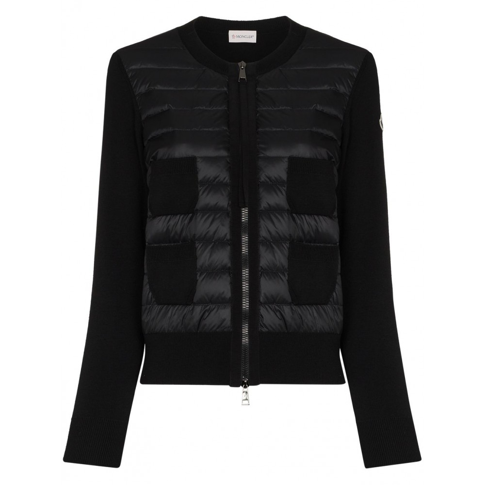 Moncler padded-panel Knitted Cardigan Black MCS29349