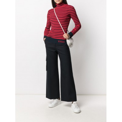 Moncler Striped high-neck Jumper Red MCS29529