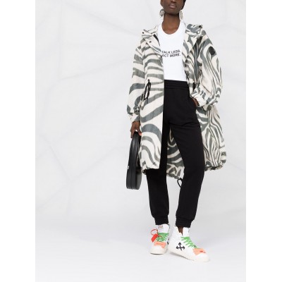 Moncler Achird zebra-print Parka Coat Neutrals MCS28017