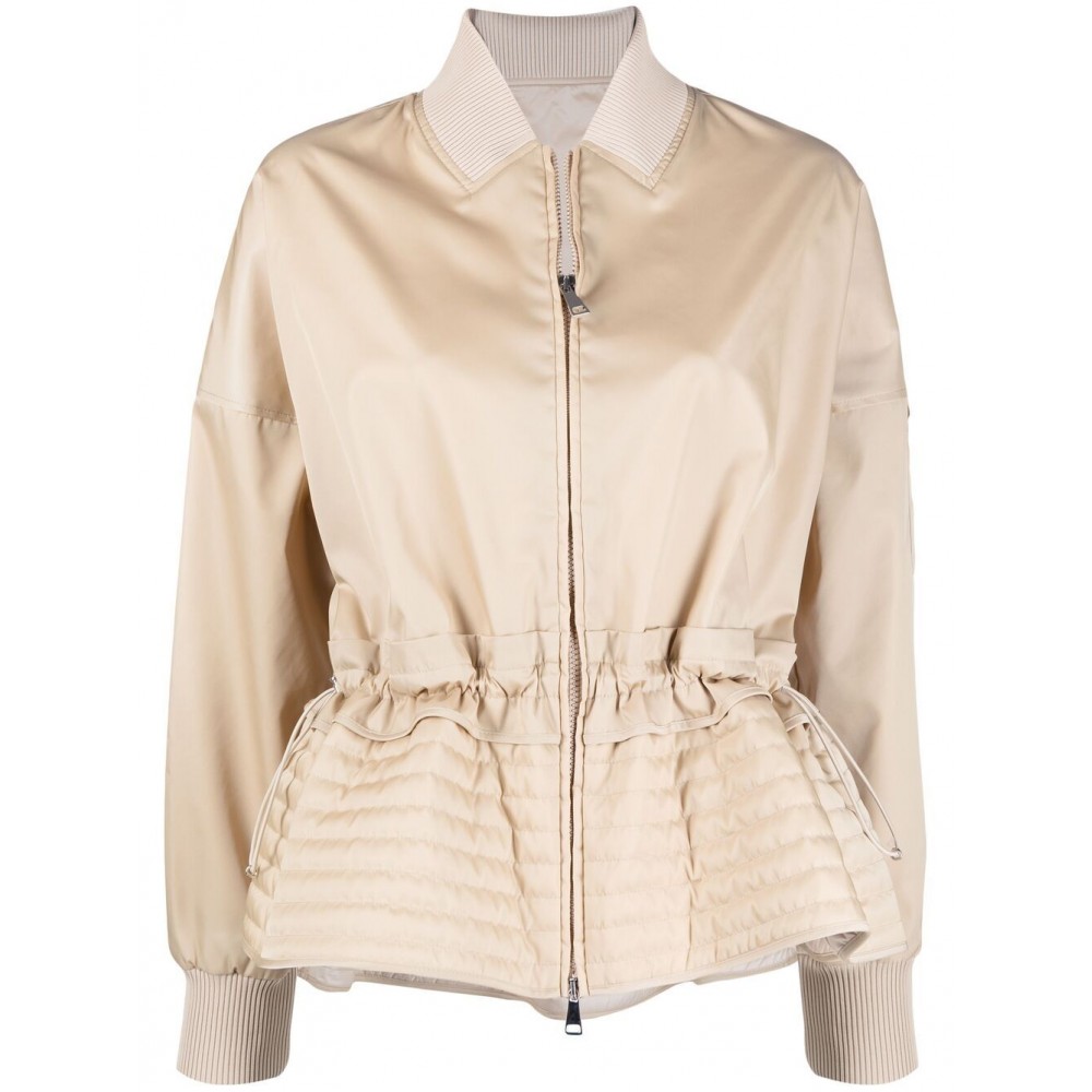 Moncler Baldah Peplum Jacket Neutrals MCS28154