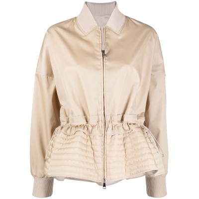 Moncler Baldah Peplum Jacket Neutrals MCS28154