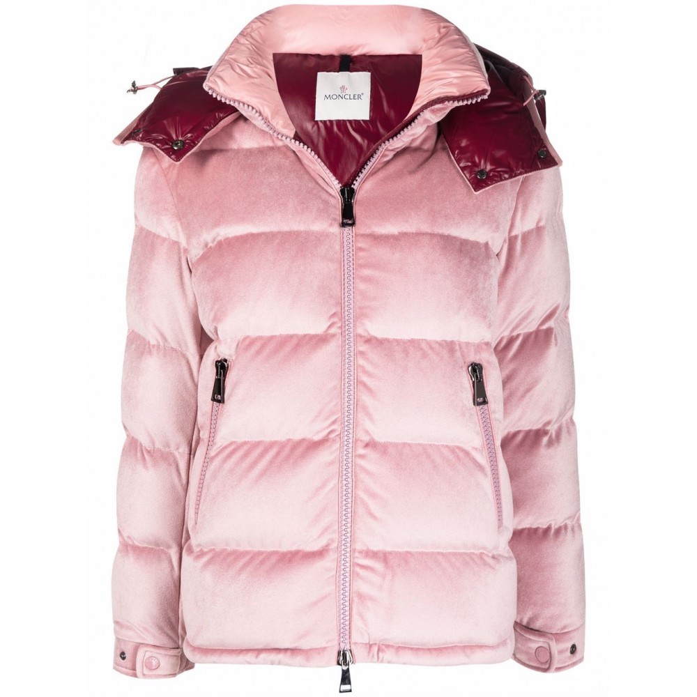 Moncler Holostee Velvet Puffer Jacket Pink MCS28607