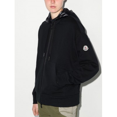 Moncler Born To Protect-print Hoodie Black MCS28231