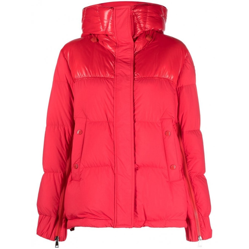 Moncler Hooded Puffer Jacket Red MCS28629