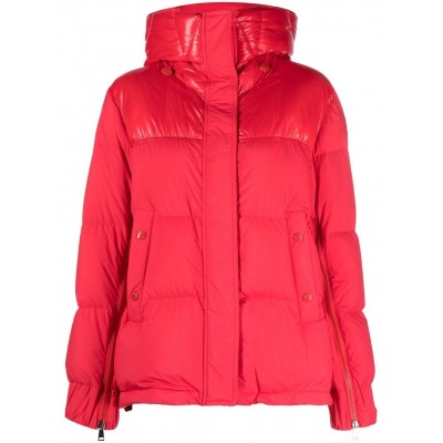 Moncler Hooded Puffer Jacket Red MCS28629