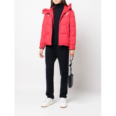 Moncler Hooded Puffer Jacket Red MCS28629