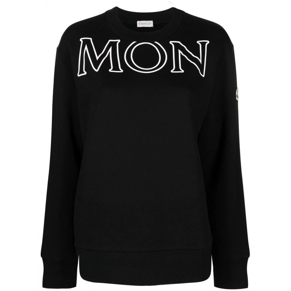 Moncler logo-print long-sleeved Sweater Black MCS29131