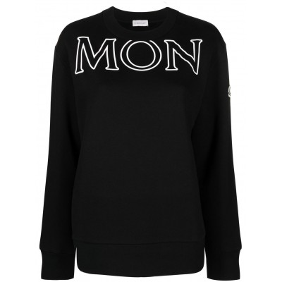 Moncler logo-print long-sleeved Sweater Black MCS29131