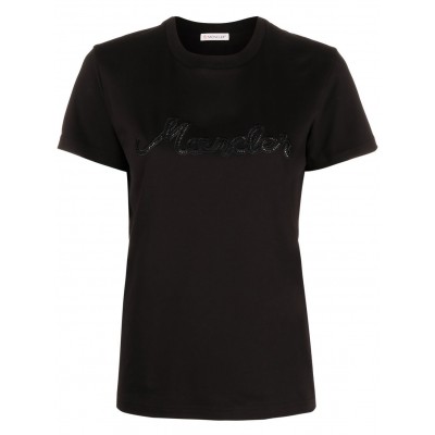 Moncler embroidered-logo T-shirt Black MCS28452