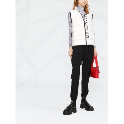 Moncler logo-print Padded Gilet White MCS29136