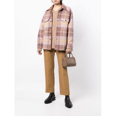 Moncler Thusy Checked Shirt Jacket Brown MCS29563