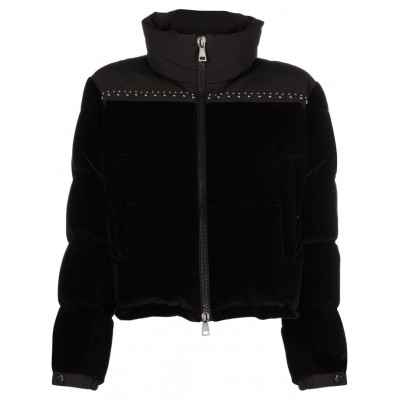 Moncler Funnel Neck zip-up Down Jacket Black MCS28518