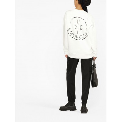 Moncler logo-print long-sleeve Sweatshirt White MCS29129