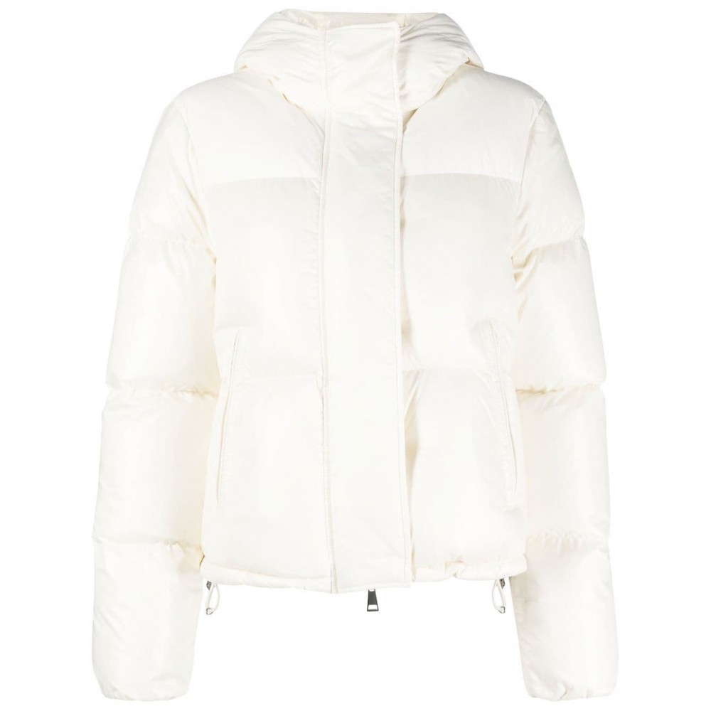 Moncler Hooded Puffer Jacket White MCS28630