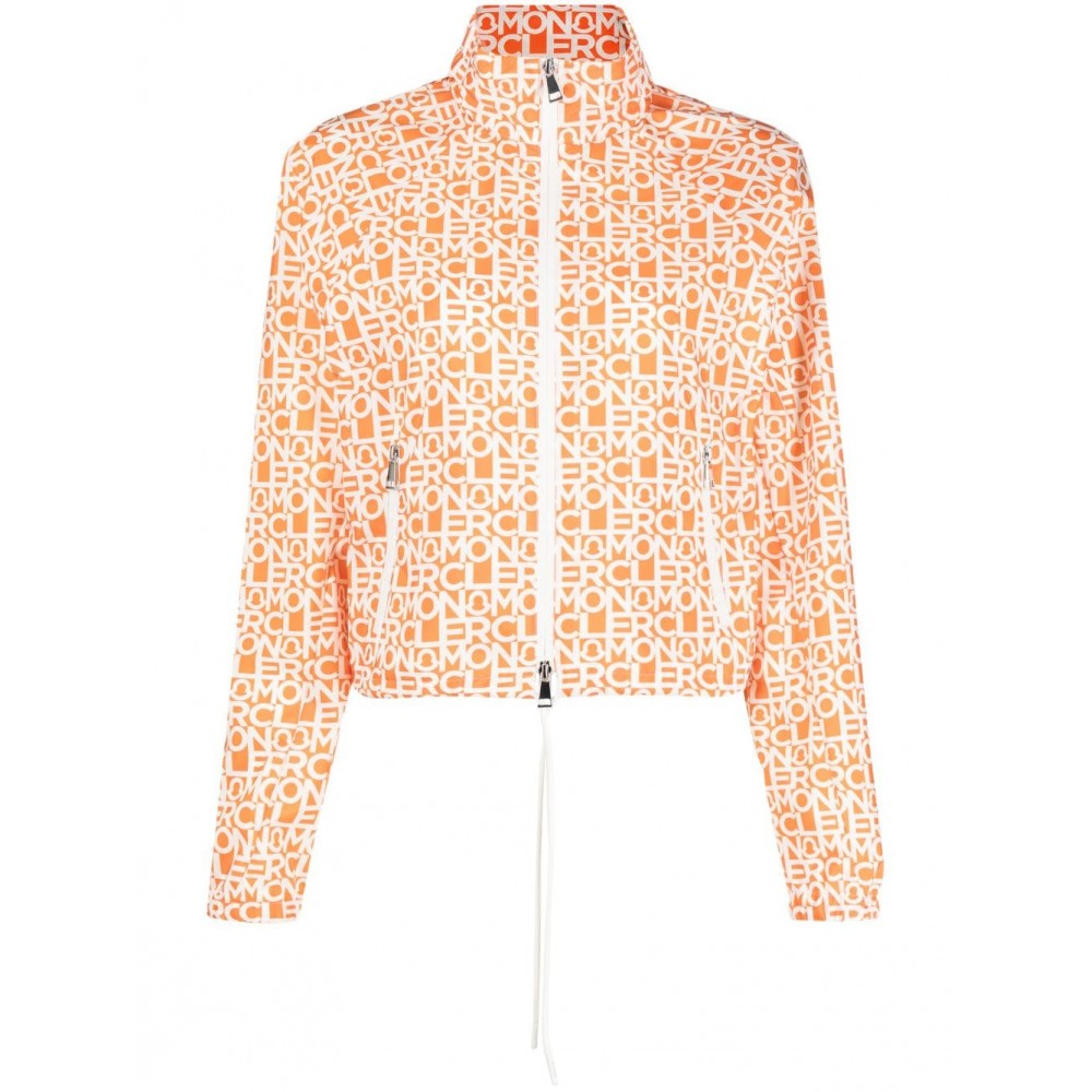 Moncler Alose logo-print Jacket Orange MCS28061