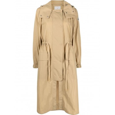 Moncler drawstring-waist Hooded Coat Neutrals MCS28426