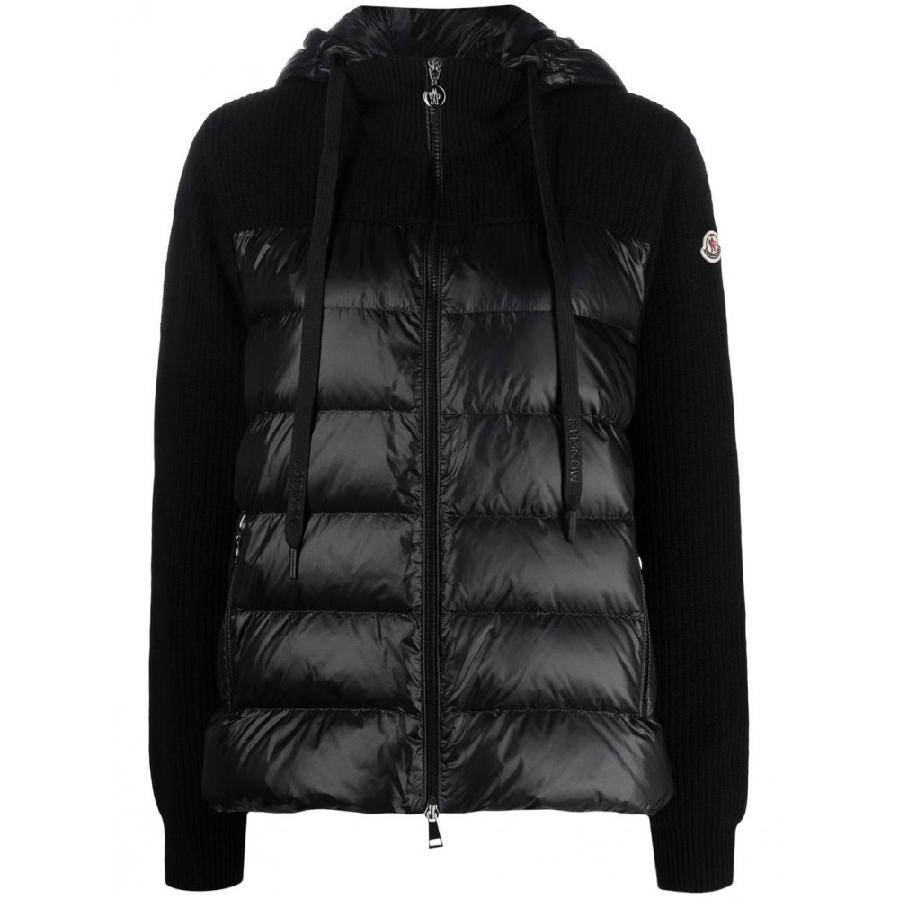 Moncler Padded Hooded Cardigan Black MCS29311