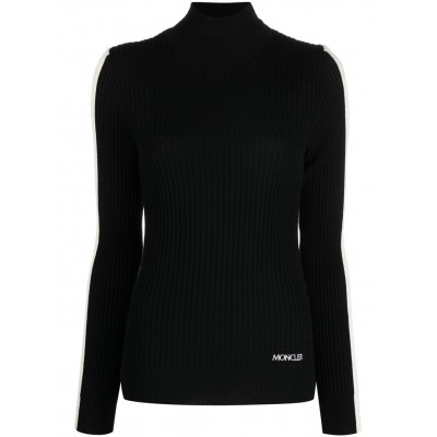 Moncler Ribbed stripe-detail Jumper Black MCS29452