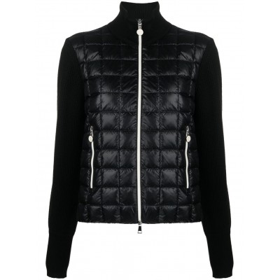 Moncler padded-front zip-up Cardigan Black MCS29348