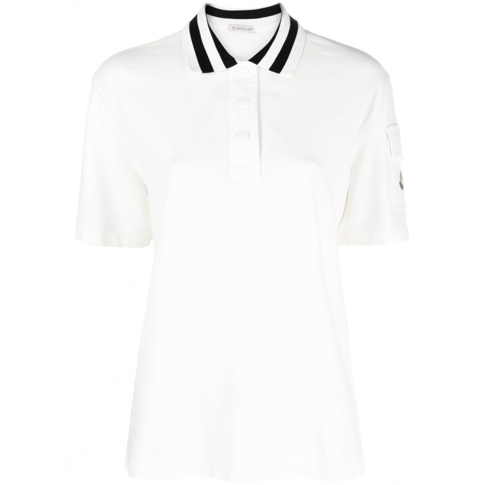 Moncler Cotton Polo Shirt White MCS28350