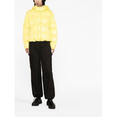 Moncler Yellow Hooded Puffer Jacket Yellow MCS29641