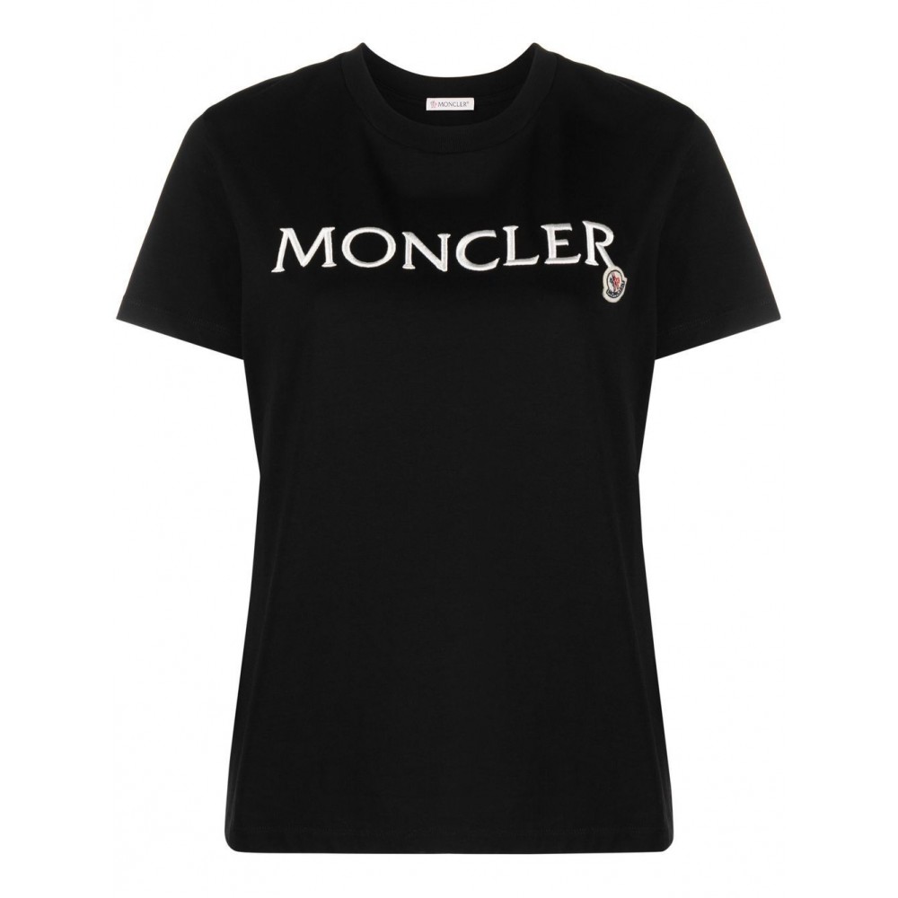 Moncler logo-embroidered Cotton T-shirt Black MCS28878