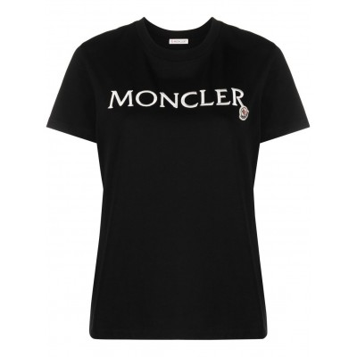 Moncler logo-embroidered Cotton T-shirt Black MCS28878