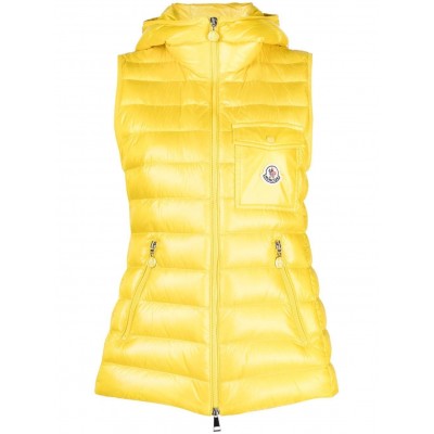 Moncler Glygos Hooded Quilted Gilet Yellow MCS28557