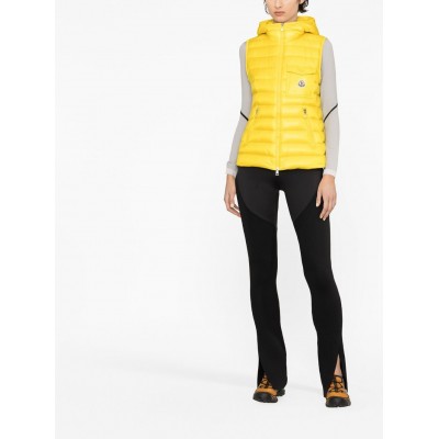 Moncler Glygos Hooded Quilted Gilet Yellow MCS28557