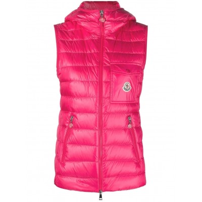 Moncler Glygos Hooded Quilted Gilet Pink MCS28556