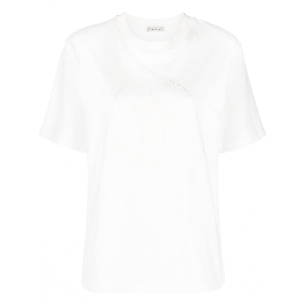 Moncler logo-embroidered T-shirt White MCS28911