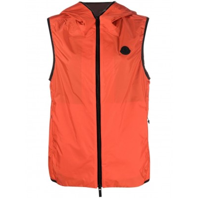 Moncler zip-up Hooded Gilet Red MCS29658