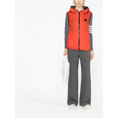 Moncler zip-up Hooded Gilet Red MCS29658