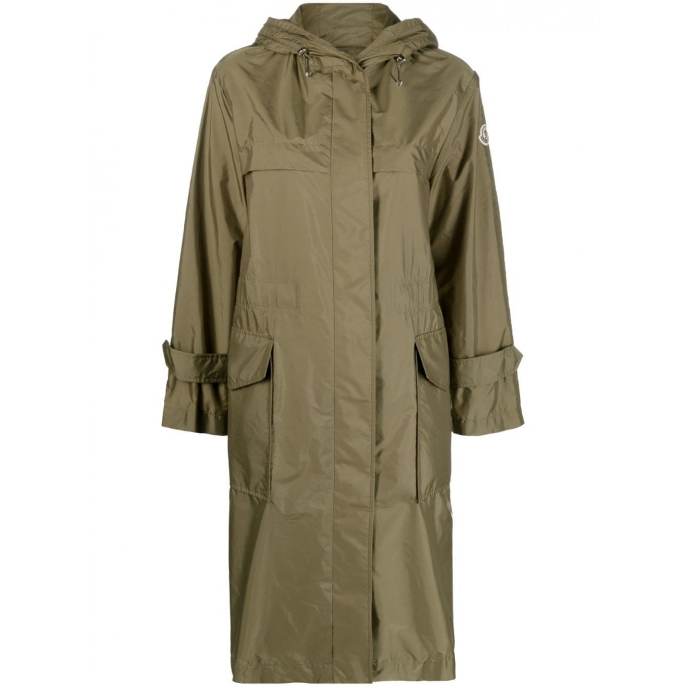 Moncler Hooded Drawstring Parka Green CAMCS28613