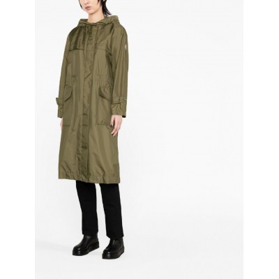 Moncler Hooded Drawstring Parka Green CAMCS28613