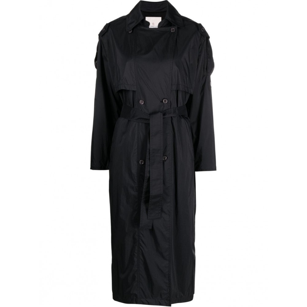 Moncler Deva Belted Trench Coat Black MCS28399