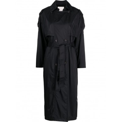 Moncler Deva Belted Trench Coat Black MCS28399