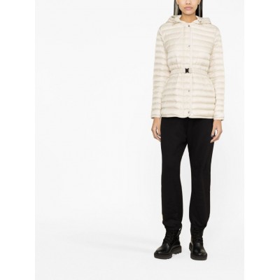 Moncler Oredon Belted Down Jacket Neutrals MCS29288