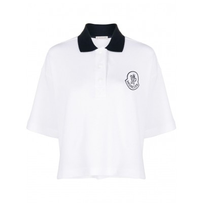 Moncler logo-embroidered Polo Shirt White CAMCS28904