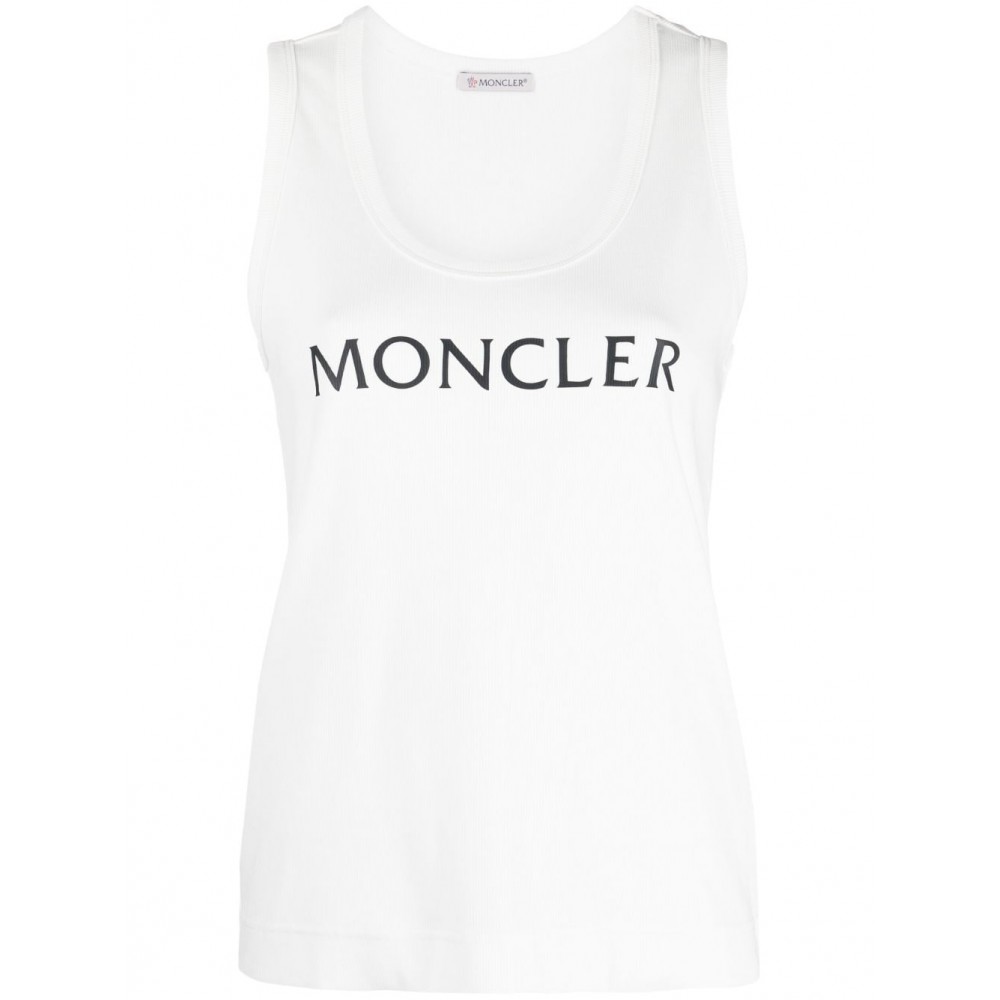 Moncler logo-print Tank Top White UKMCS29154