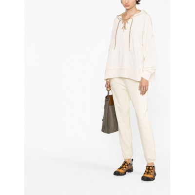 Moncler lace-up Cotton Hoodie Neutrals MCS28699