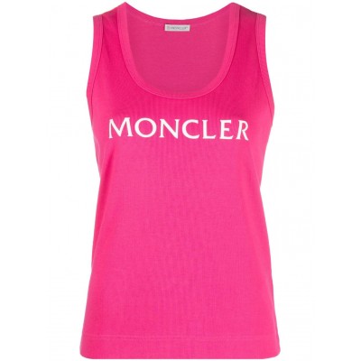 Moncler logo-print Tank Top Pink MCS29153