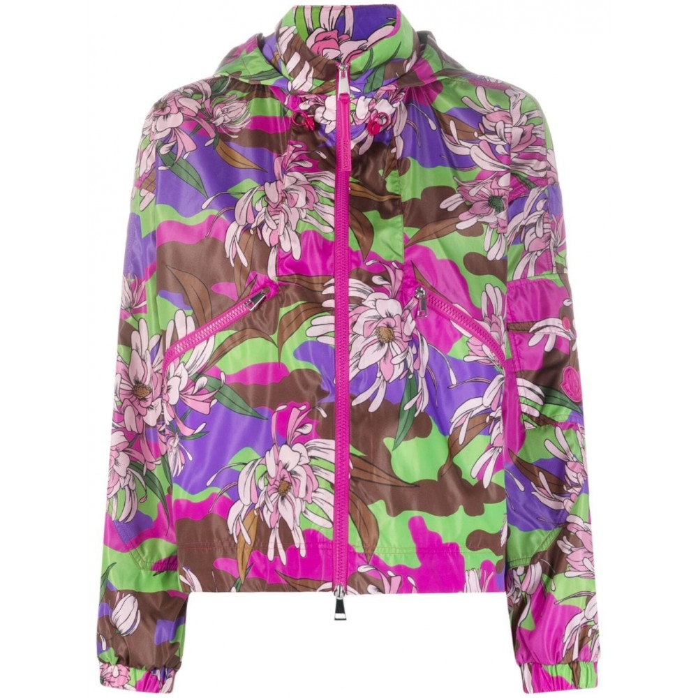 Moncler Severau floral-print Jacket Purple MCS29497